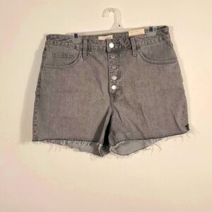Universal Thread Gray Vintage Wash Midi Shorts Size 14W Plus NWT